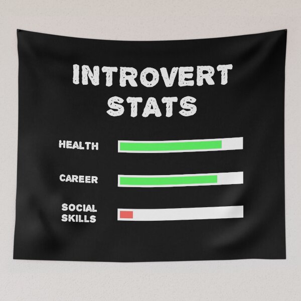 Item preview, Introvert stats, life videogames joke designed and sold by EnzoVectorism.