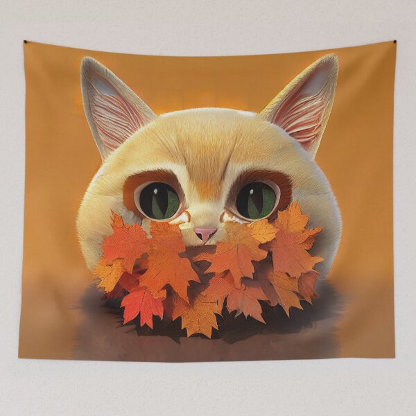 Item preview, Cute Autumn Cat in time for Halloween #2 designed and sold by Left-Hand-Tree.