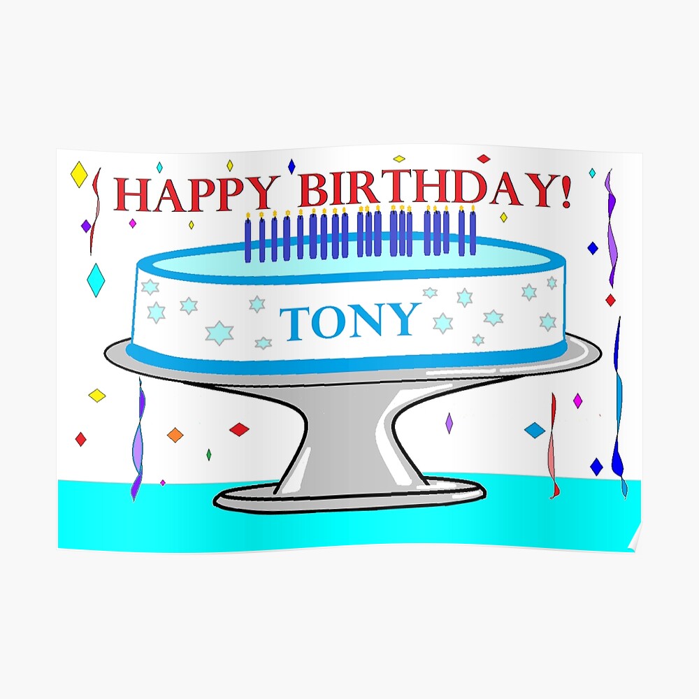 Tentures Joyeux Anniversaire Tony Par Judysnyder Redbubble