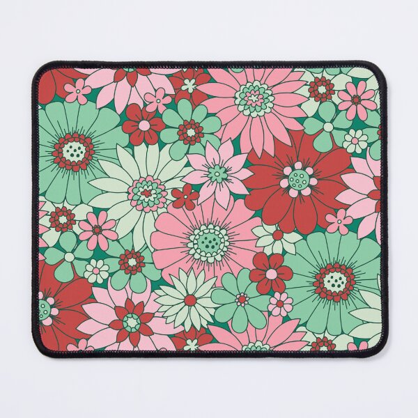 Item preview, Retro Daisies - Christmas Mint designed and sold by latheandquill.