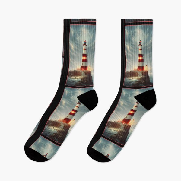 Item preview, Glowing Lighthouse In The Eye Of The Storm designed and sold by 18thCircusCat.