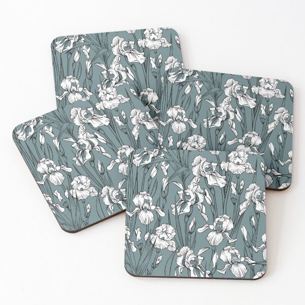Item preview, Toile Iris | Gray Green + Black + White designed and sold by L Diane Johnson.
