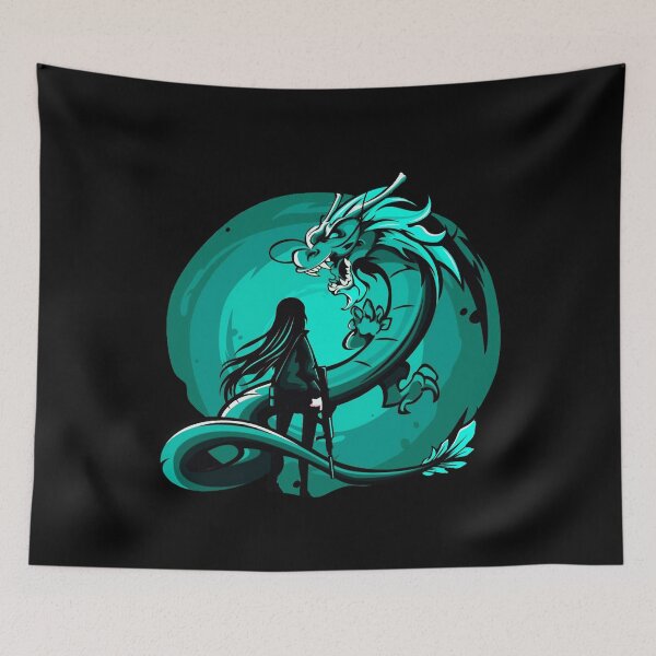 Item preview, Turquoise Anime Girl and Dragon design designed and sold by Dven-Clothes.