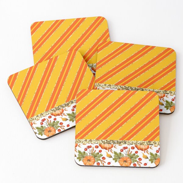 Item preview, Pumpkin And Berries With Glitter (Diagonal Stripes 1) designed and sold by SimplyMe-Plus.