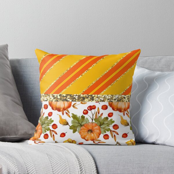 Item preview, Pumpkin And Berries With Glitter (Diagonal Stripes 1) designed and sold by SimplyMe-Plus.