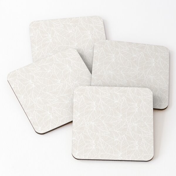 Item preview,  beige and white abstract leaves pattern - Botanicals backgraund designed and sold by Tasha-design.
