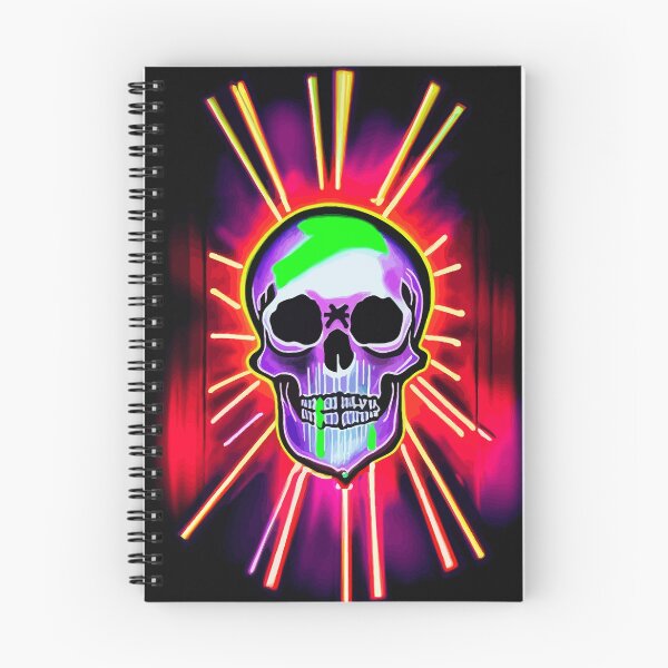 Item preview, #SkullLove Neon Skull 001 designed and sold by MindGlowArt.