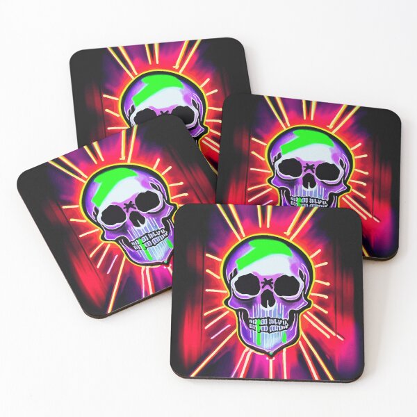 Item preview, #SkullLove Neon Skull 001 designed and sold by MindGlowArt.