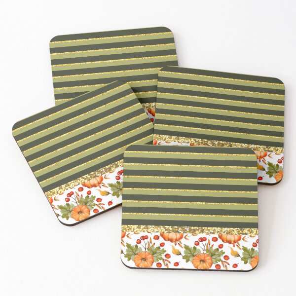 Item preview, Pumpkin And Berries With Glitter (Horizontal Stripes 1) designed and sold by SimplyMe-Plus.