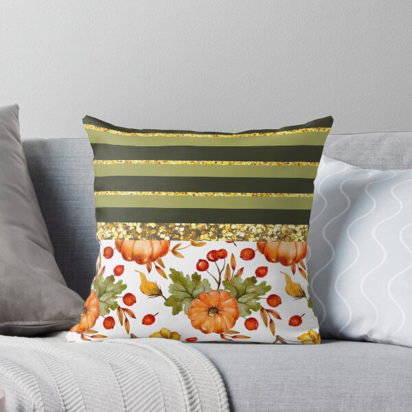 Item preview, Pumpkin And Berries With Glitter (Horizontal Stripes 1) designed and sold by SimplyMe-Plus.