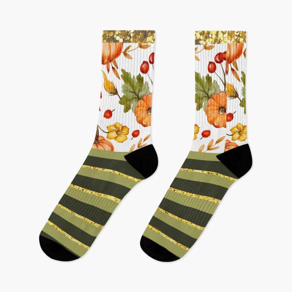 Item preview, Pumpkin And Berries With Glitter (Horizontal Stripes 1) designed and sold by SimplyMe-Plus.