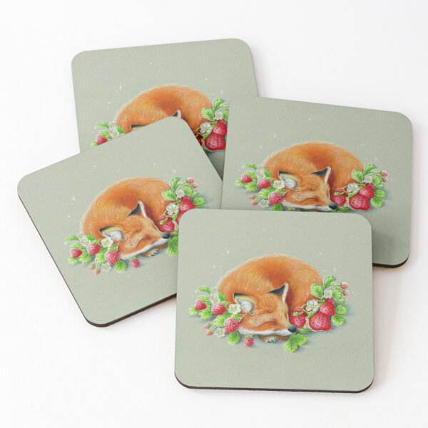 Item preview, Foxy strawberries designed and sold by DigitalCloud.