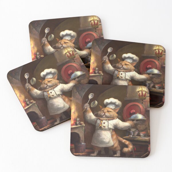 Item preview, Lyam the Cat, perfecting a dish (Baroque) designed and sold by thecatandkettle.