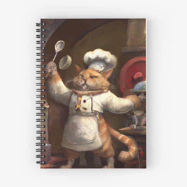 Item preview, Lyam the Cat, perfecting a dish (Baroque) designed and sold by thecatandkettle.