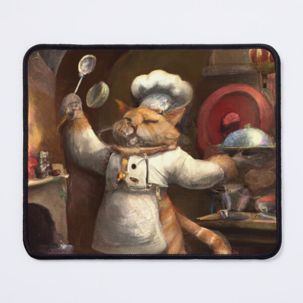 Item preview, Lyam the Cat, perfecting a dish (Baroque) designed and sold by thecatandkettle.