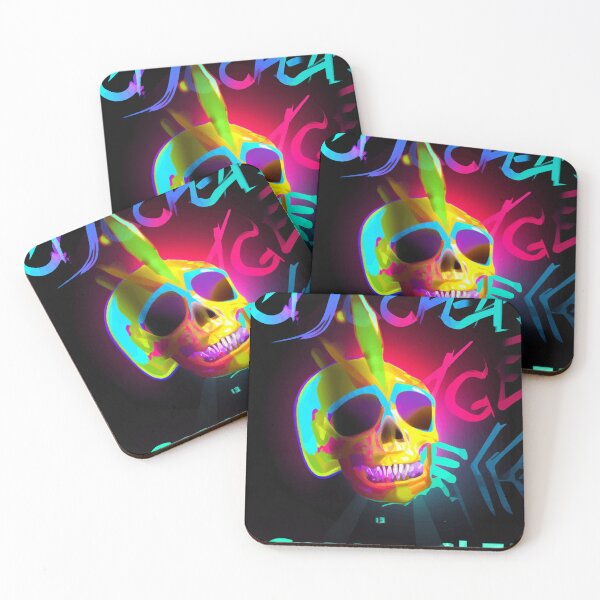 Item preview, #SkullLove Neon Skull 004 designed and sold by MindGlowArt.