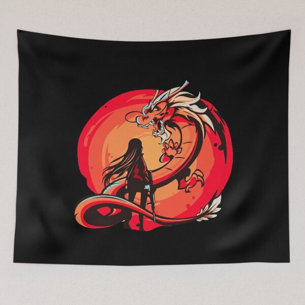 Item preview, Red Anime Girl and Dragon design designed and sold by Dven-Clothes.