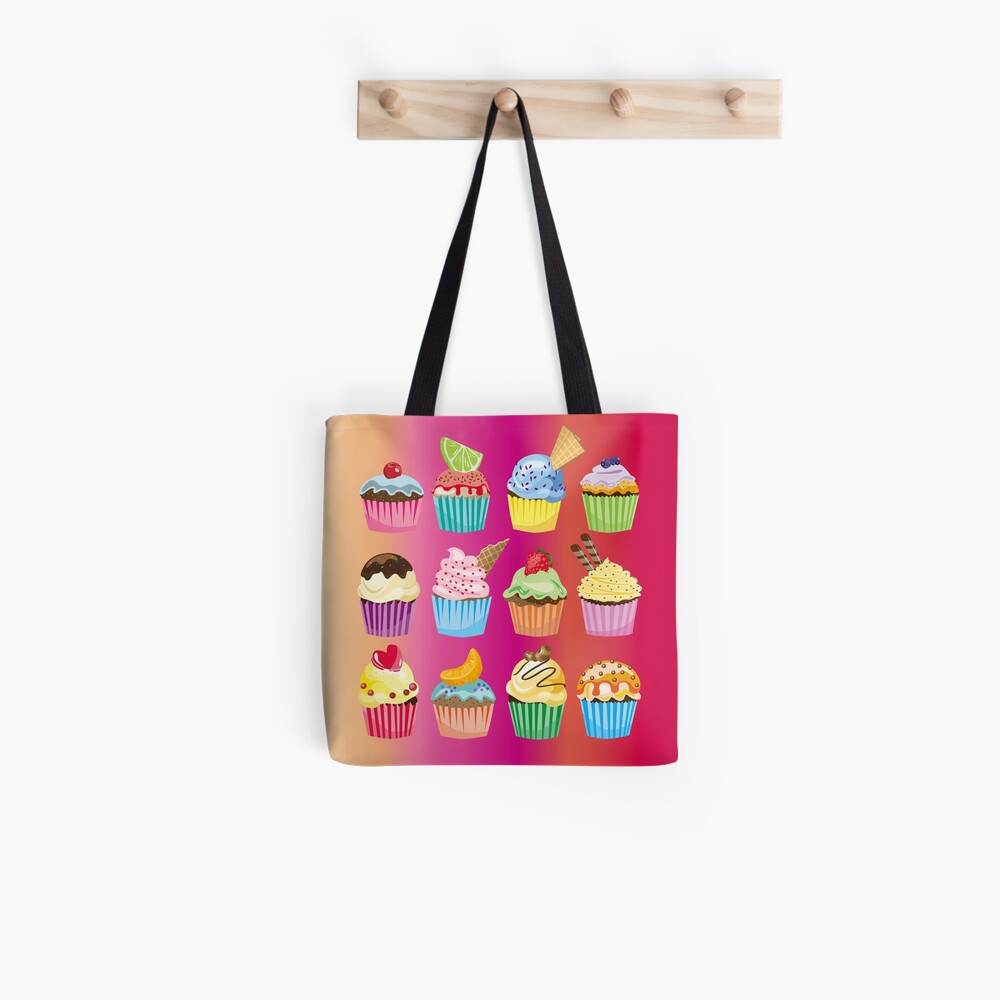 Cupcakes Galore Delicious Yummy Sugary Sweet Baked Treats Tote Bag