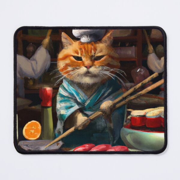 Item preview, Sakana the Cat, master sushi chef (Baroque) designed and sold by thecatandkettle.