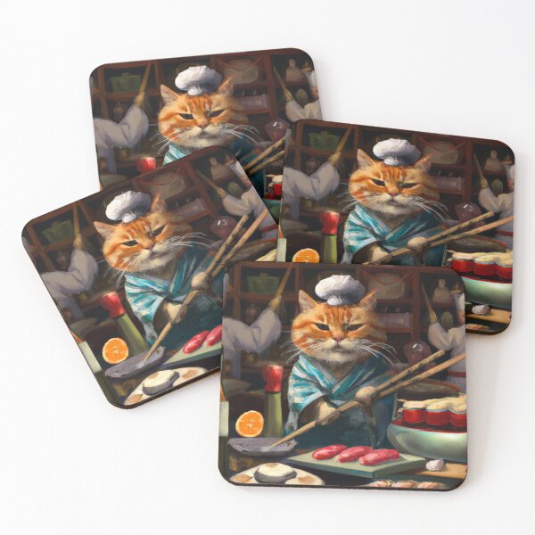 Item preview, Sakana the Cat, master sushi chef (Baroque) designed and sold by thecatandkettle.