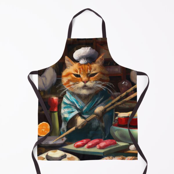 Item preview, Sakana the Cat, master sushi chef (Baroque) designed and sold by thecatandkettle.