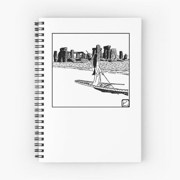 Item preview, Stonehenge and Lady Poling along on a Boat designed and sold by BReinbold.