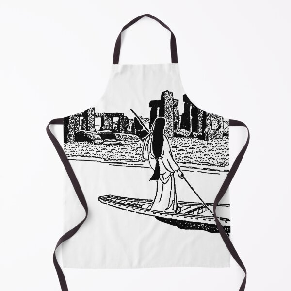Item preview, Stonehenge and Lady Poling along on a Boat designed and sold by BReinbold.