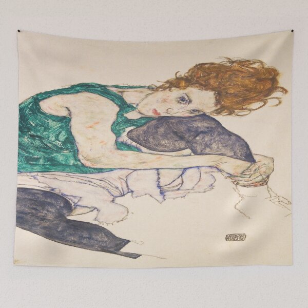 Item preview, HD Seated Woman With Legs Drawn Up , by Egon Schiele - HIGH DEFINITION designed and sold by beoverpowered.