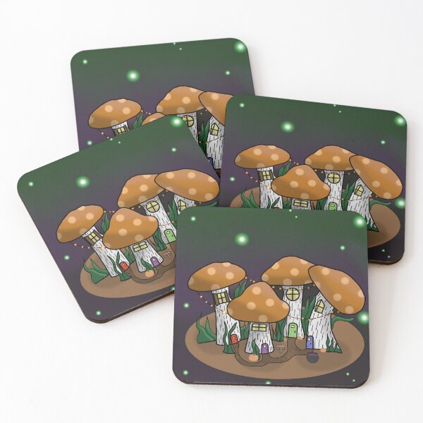 Item preview, Halloween Toadstool Village designed and sold by ANJJones.