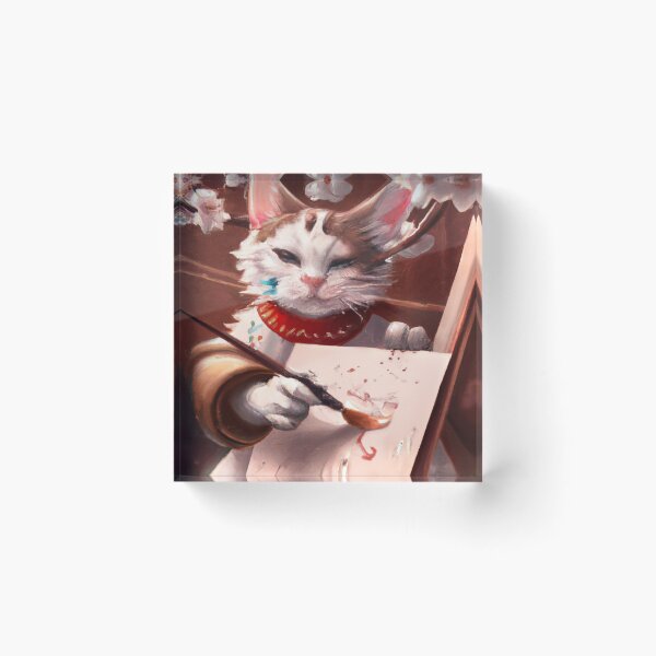 Item preview, Ringo the Cat, practicing calligraphy (Baroque) designed and sold by thecatandkettle.