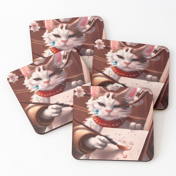 Item preview, Ringo the Cat, practicing calligraphy (Baroque) designed and sold by thecatandkettle.