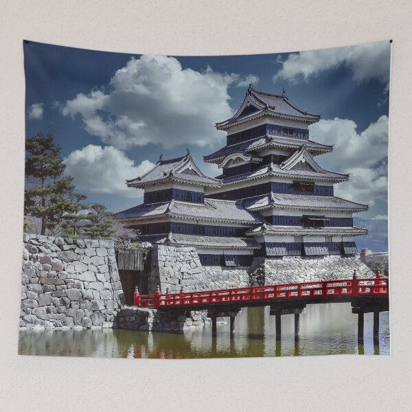 Item preview, Beautiful Samurai Matsumoto Black Castle Japan Art Print designed and sold by XIX361ART.