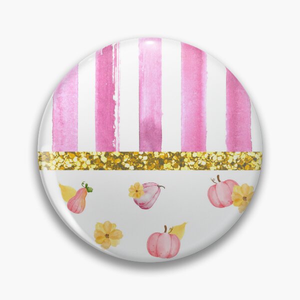 Item preview, Pink Pumpkins And Flowers With Glitter (Stripes 1) designed and sold by SimplyMe-Plus.