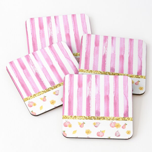 Item preview, Pink Pumpkins And Flowers With Glitter (Stripes 1) designed and sold by SimplyMe-Plus.
