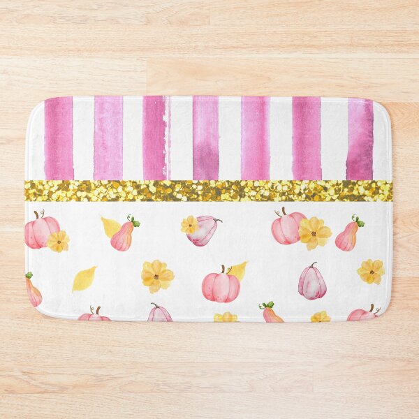 Item preview, Pink Pumpkins And Flowers With Glitter (Stripes 1) designed and sold by SimplyMe-Plus.