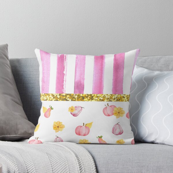 Item preview, Pink Pumpkins And Flowers With Glitter (Stripes 1) designed and sold by SimplyMe-Plus.