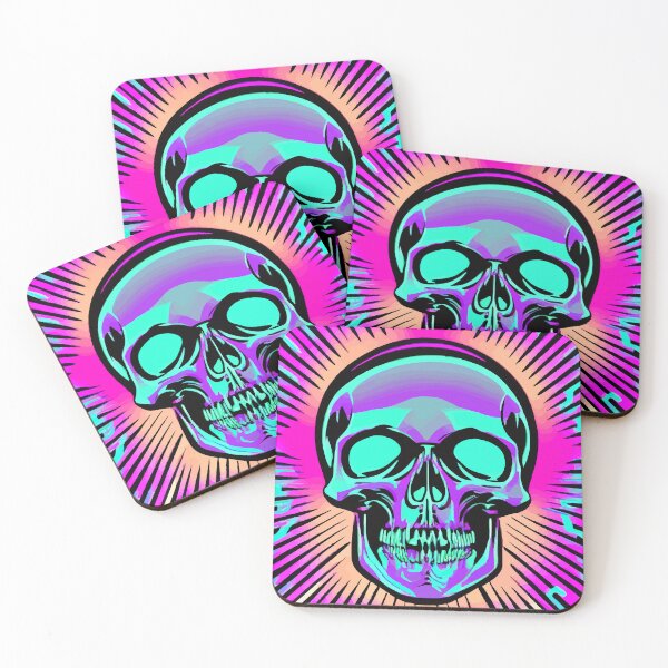 Item preview, #SkullLove Synthwave Skull 001 designed and sold by MindGlowArt.