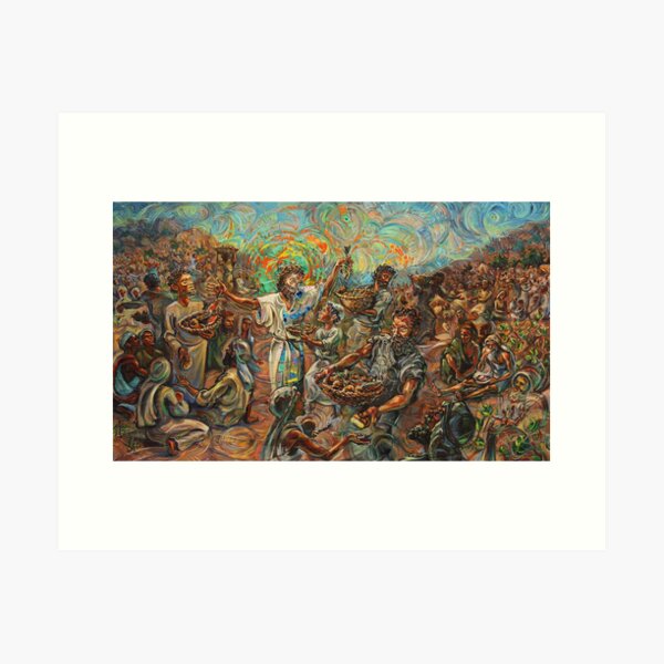 Item preview, Jesus Feeding the Multitude of 5000 designed and sold by elfeather.
