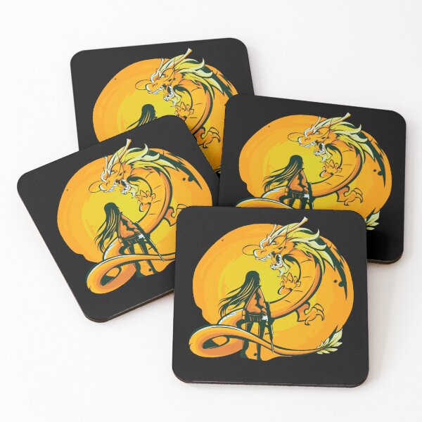 Item preview, Yellow Anime Girl and Dragon design designed and sold by Dven-Clothes.