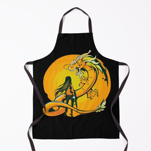 Item preview, Yellow Anime Girl and Dragon design designed and sold by Dven-Clothes.