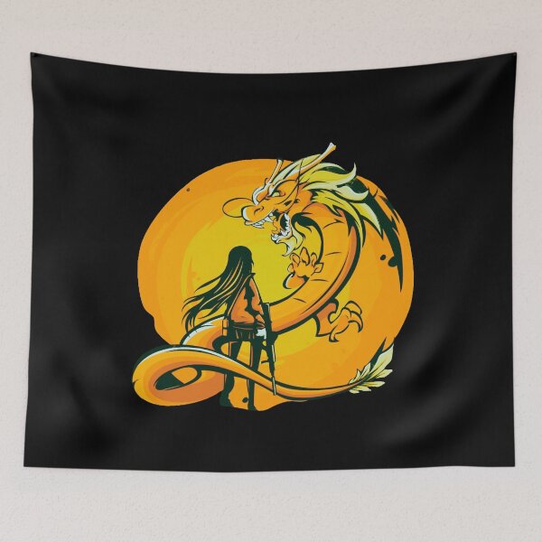 Item preview, Yellow Anime Girl and Dragon design designed and sold by Dven-Clothes.