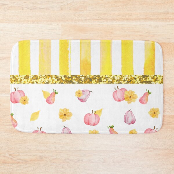 Item preview, Pink Pumpkins And Flowers With Glitter (Stripes 2) designed and sold by SimplyMe-Plus.