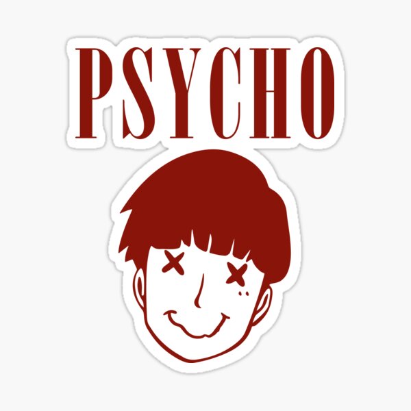 The Psycho Helmet Leader Vintage Musical Retro Red Sticker For Sale