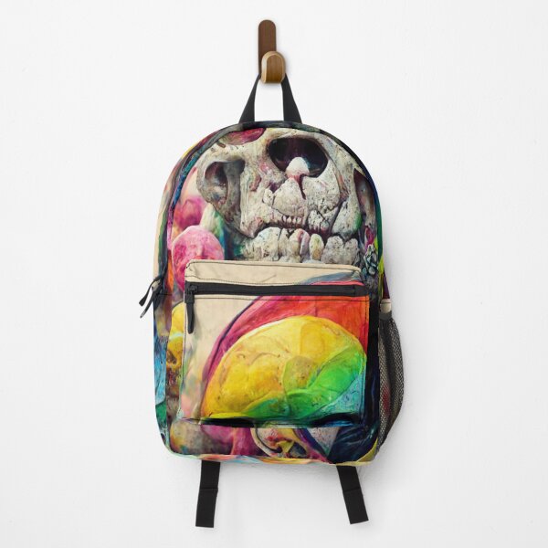 Item preview, Hundreds of rainbow-colored skulls, graffiti, detailed, designed and sold by AmazinfArt.