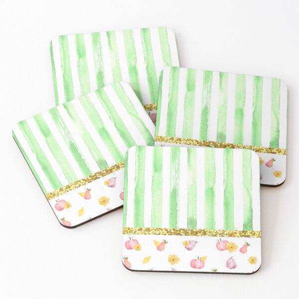 Item preview, Pink Pumpkins And Flowers With Glitter (Stripes 3) designed and sold by SimplyMe-Plus.