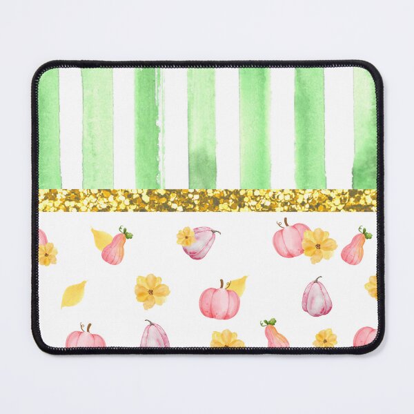 Item preview, Pink Pumpkins And Flowers With Glitter (Stripes 3) designed and sold by SimplyMe-Plus.