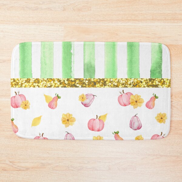 Item preview, Pink Pumpkins And Flowers With Glitter (Stripes 3) designed and sold by SimplyMe-Plus.