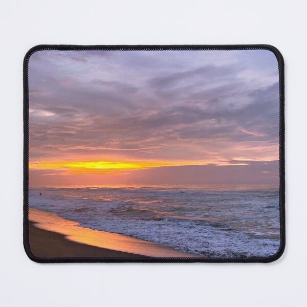 Item preview, orange, purple and grey sunset with heavy clouds over clam beach designed and sold by Durgaa D.