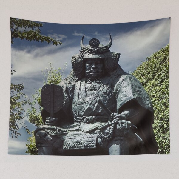 Item preview, Daimyo Takeda Shingen Statue Art Samurai Clan Art Print designed and sold by XIX361ART.