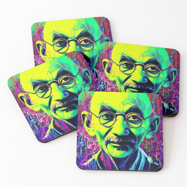 Item preview, Psychedelic Mahatma Ghandi Trippy Art designed and sold by Mystikos Art.